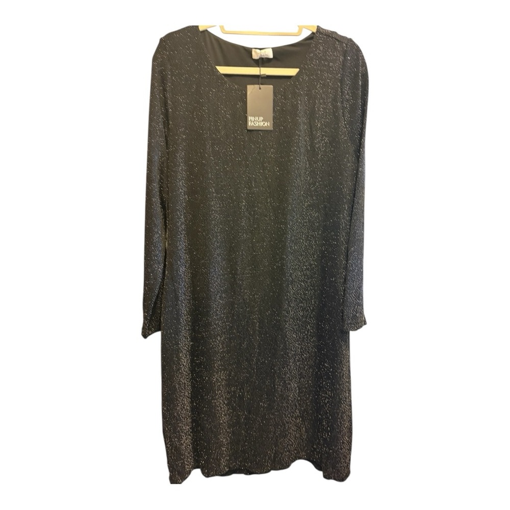 NWT Black Sparkle Long Sleeve Dress